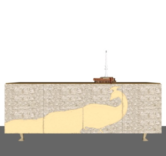 新中式边柜su模型