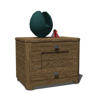 新中式角几su模型