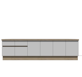 现代电视柜su模型