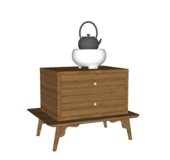 新中式角几su模型