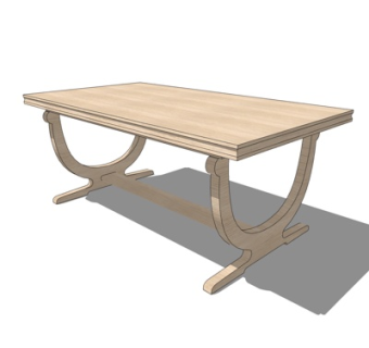 现代实木茶几su模型