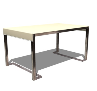 现代铁艺餐桌su模型