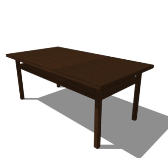 中式实木茶几su模型