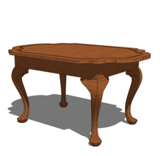 欧式实木茶几su模型