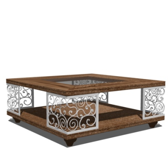 欧式实木茶几su模型