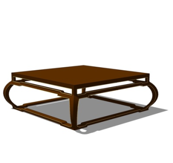 欧式实木茶几su模型