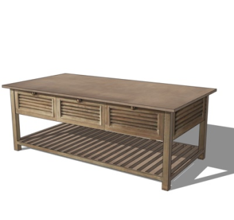 现代实木茶几su模型