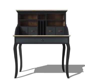 欧式实木书桌su模型