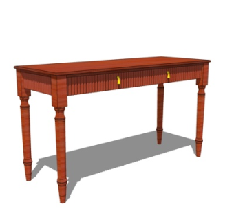 欧式实木端景台su模型