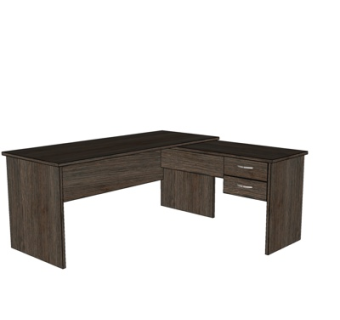 现代实木书桌su模型