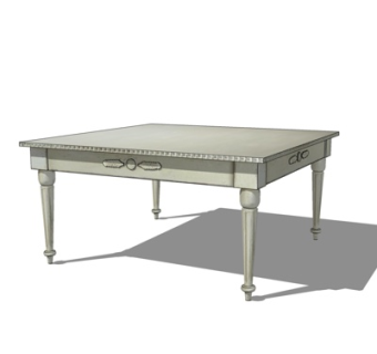 欧式实木茶几su模型