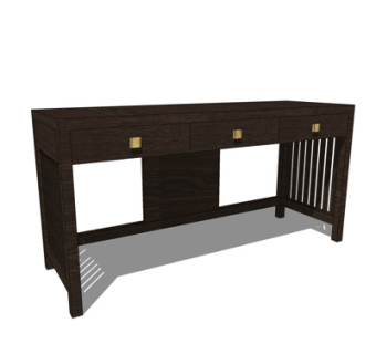 现代实木端景台su模型