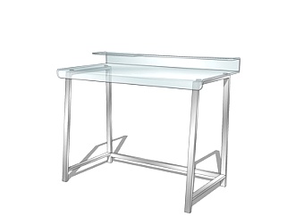 现代<em>玻璃</em>书桌su模型