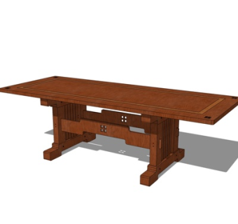 欧式实木茶几su模型