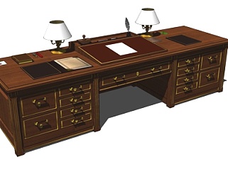 欧式古典书桌su模型