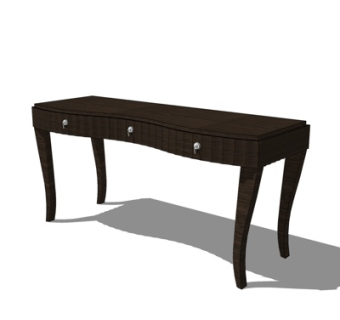 欧式实木端景台su模型