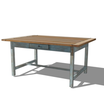 现代铁艺餐桌su模型