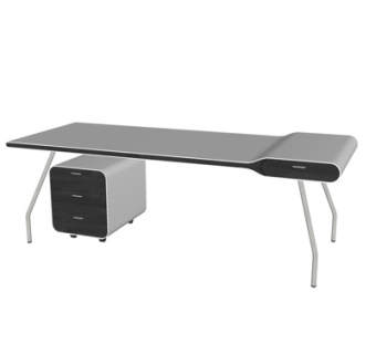 现代铁艺书桌su模型