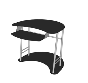 现代铁艺书桌su模型