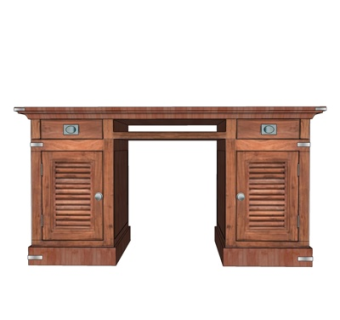 欧式实木书桌su模型