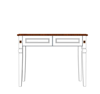 简欧实木书桌su模型