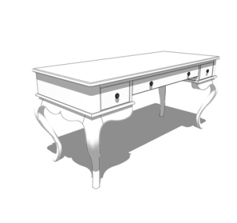 欧式实木端景台su模型