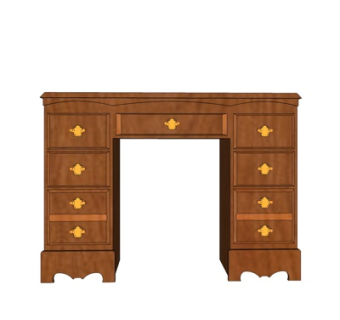 欧式实木书桌su模型