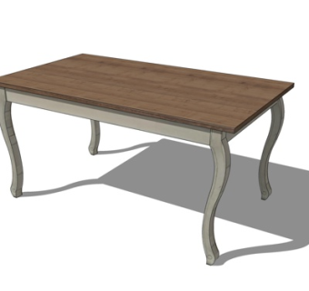 欧式实木茶几su模型