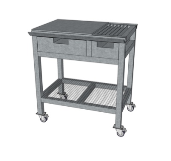 工业风餐边柜su模型