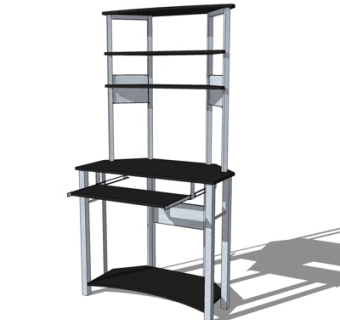 现代铁艺书桌su模型