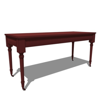 简欧实木端景台su模型