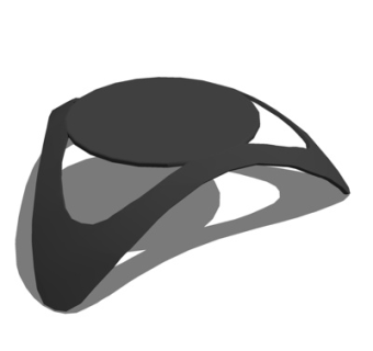 现代造型茶几su模型