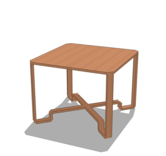 现代实木角几su模型