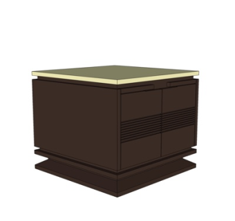 现代实木边几su模型