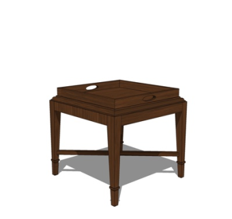 现代实木边几su模型