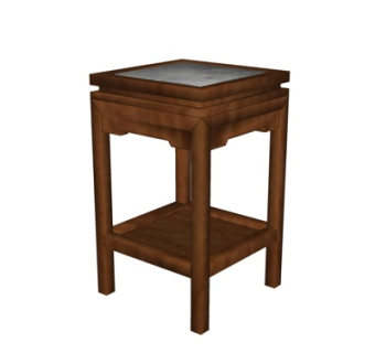 现代实木边几su模型