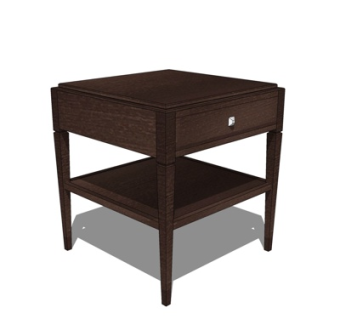 现代实木边几su模型