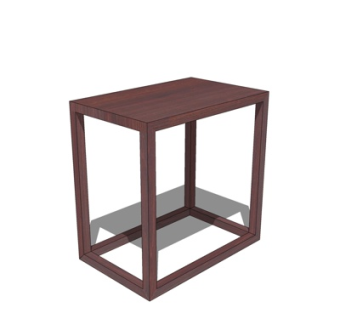 现代实木边几su模型