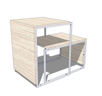 现代实木茶几su模型