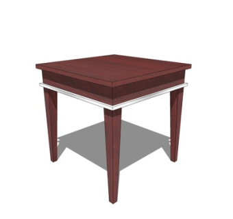 现代实木边几su模型