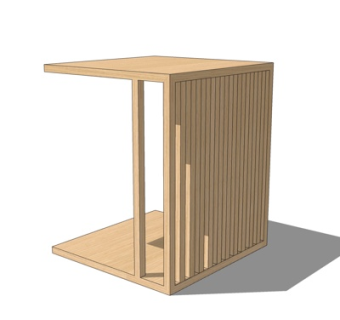 现代实木茶几su模型