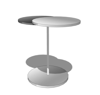 现代圆形茶几su模型