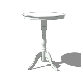 美式实木边几su模型