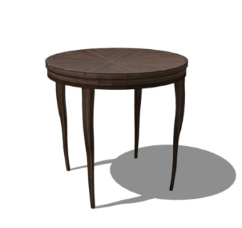 现代实木圆几su模型