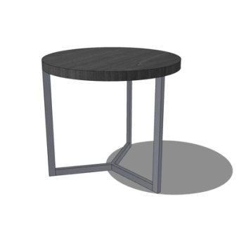 现代实木圆几su模型