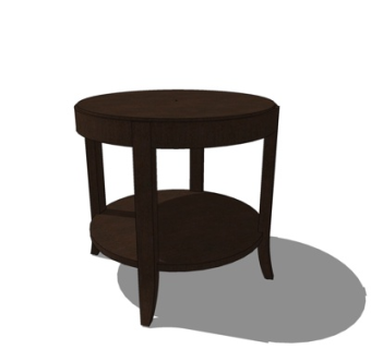 现代实木圆几su模型