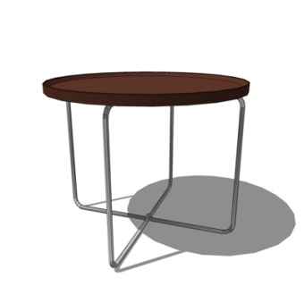 现代实木圆几su模型