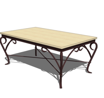 工业风茶几su模型