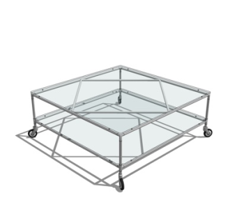 现代玻璃茶几su模型