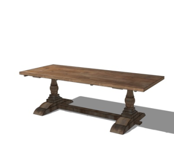 现代实木茶几su模型